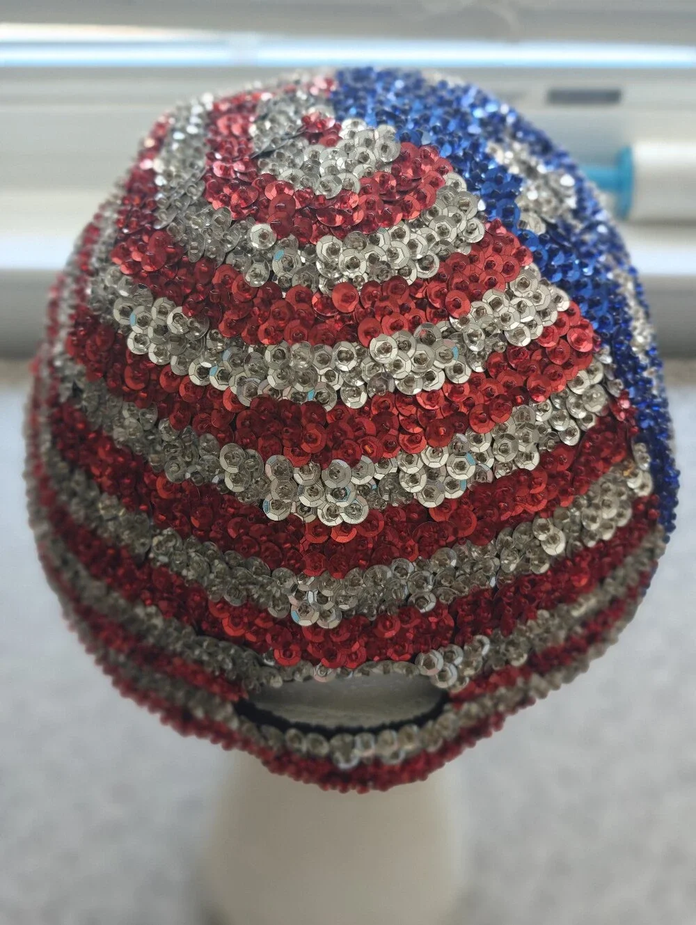 Vintage Ball cap Sequins American Flag 4th Of July - Picture 2 of 3